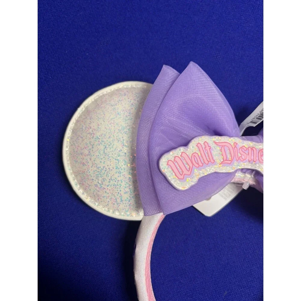 2026 Walt Disney World Parks Marquee Pastel White Minnie Mouse Ears Headband New
